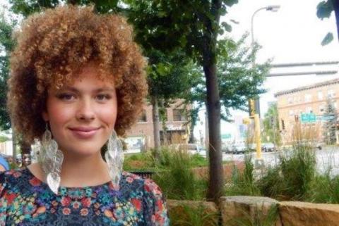 Kristy Wilson outside Uptown Curl